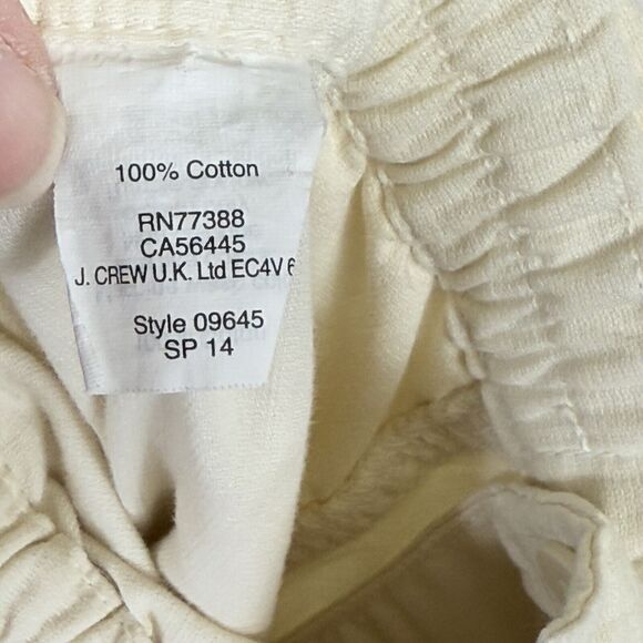 Madewell Cream Beige Drawstring Paper Bag Tapered Ankle‎ Pants Women's XS - Picture 8 of 8